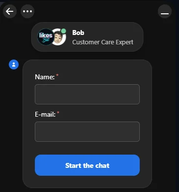LikesBet Casino live chat met klantenservice en directe ondersteuning via chat